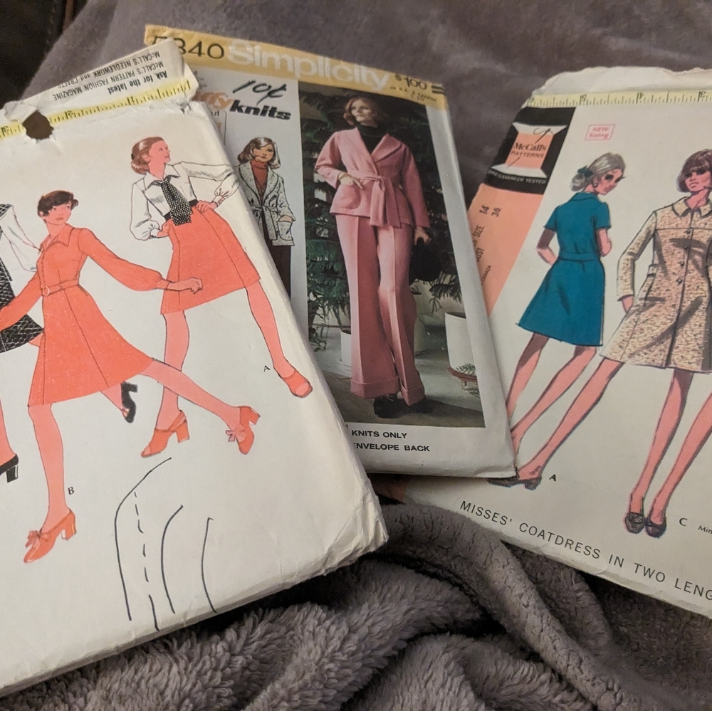 3 Vintage 1970s Patterns McCall's Jiffy Knits